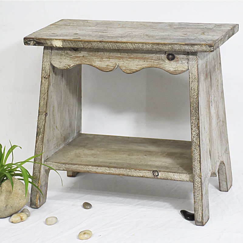 Farmhouse Rustic Wooden Stool