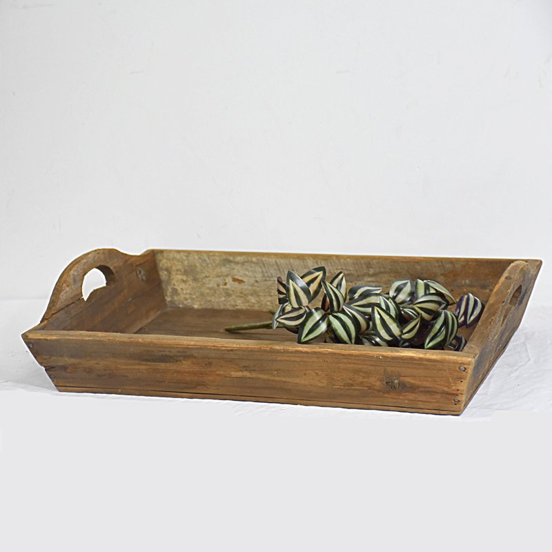 Narrow Unique Rustic Vintage Style Reclaimed Wood Tray