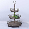 Rustic Framhouse Round Wooden 3-Tier Tray
