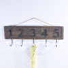 Redaimed Old Aged Numbered Industrial Wooden Coat & Hat Rack