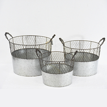 Industrial Rust Finish Chi Gray Cheap Zinc Wire Basket