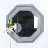 Vintage Octagon French Country Distressed Wooden Wall Mirror for Home Deocration 