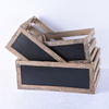 set 3 farmhouse handmade cheap wooden fruits crates with blackboard