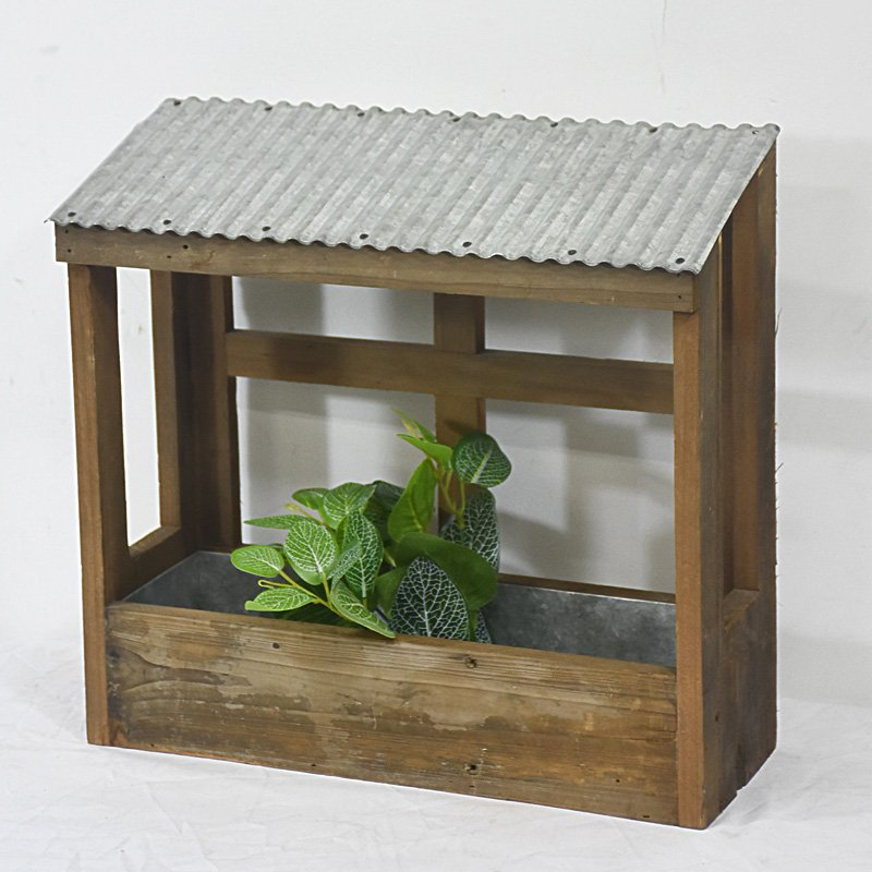 New Design Vintage Rustic Country Style Solid Wooden Garden Herb Planter 