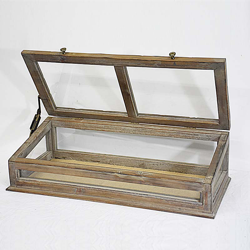 vintage farmhouse rustic small Wooden greenhouse Plant Terrarium
