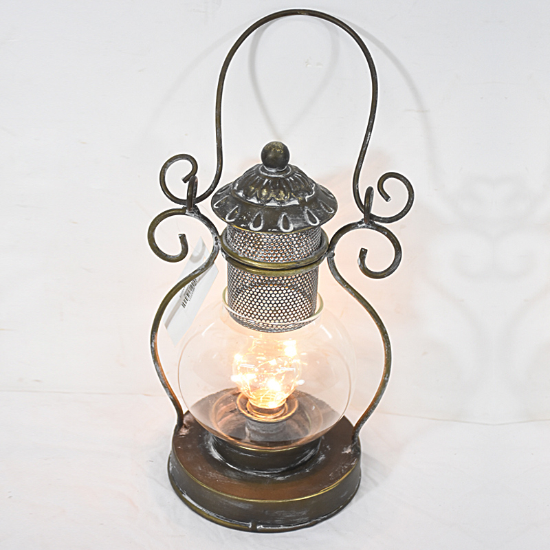 Vintage Antique Led Hurricane Lantern 