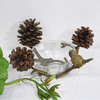 Antique Rustic Decorative Metal Pine Cone Candle Holder