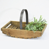 Rustic Retro French Small Wooden Garden Trug Wooden Basket