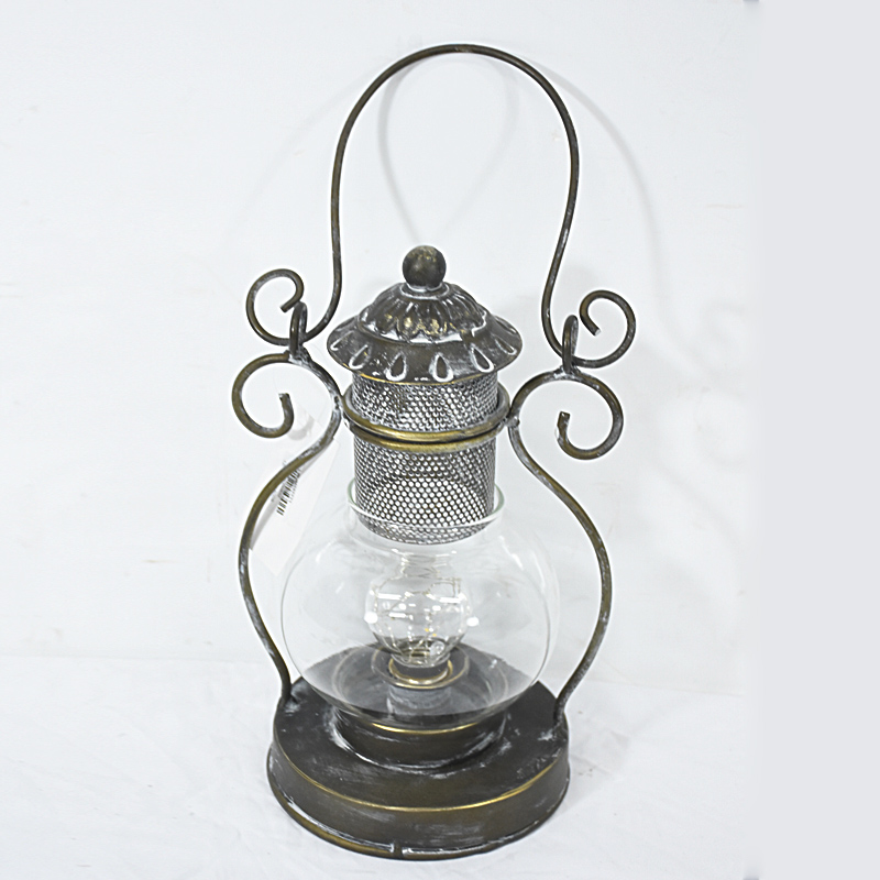 Vintage Antique Led Hurricane Lantern 