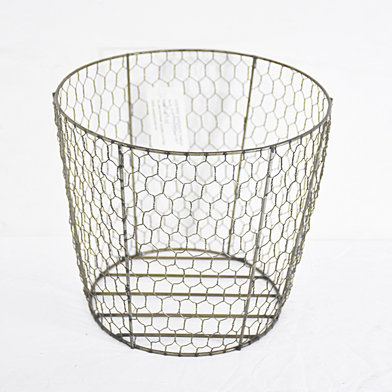 antique farmhouse metal Wire egg basket wholesale