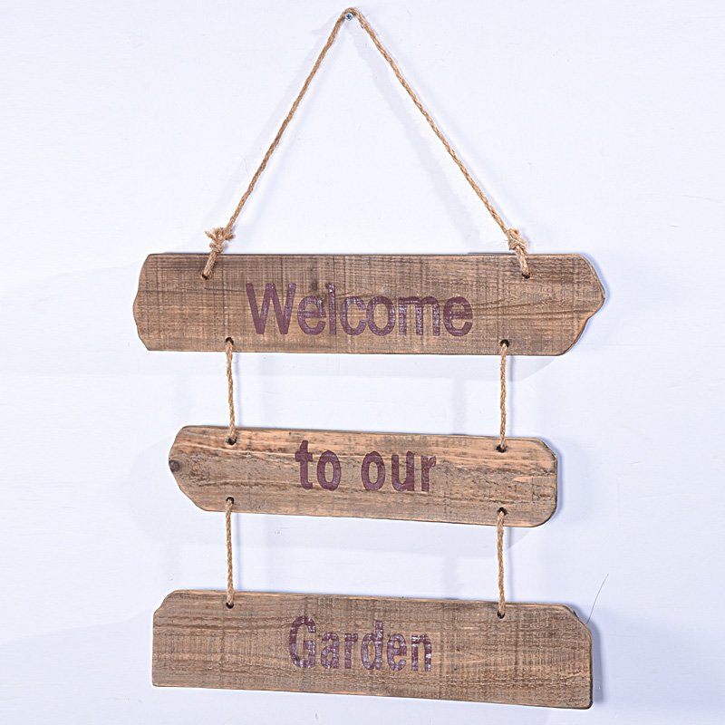 Shabby Chic Rustic Garden Rules Wooden Hanging Sign