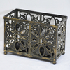 Shabby Chic Antique Black Metal Hurricane Lanter with Led