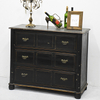Wholesale French Style Antique Furniture Black Wooden Chest 