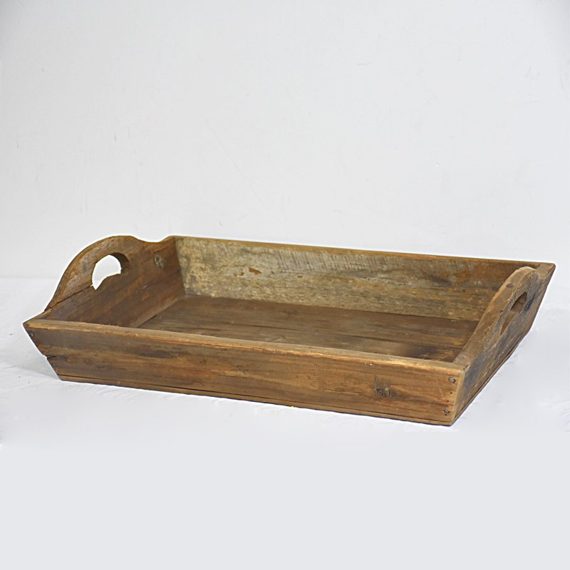 Narrow Unique Rustic Vintage Style Reclaimed Wood Tray