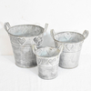 Rustic Cheap Mini Garden Galvanized Flower Pot Set