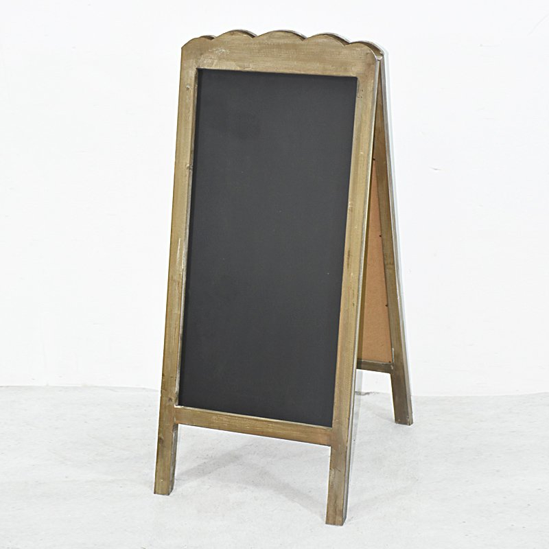 Vintage Free Standing Folding Wooden A Frame BlackBoard for Sale