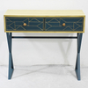 Geometry Metal Leg Design Vintage Classic Wooden Console Table