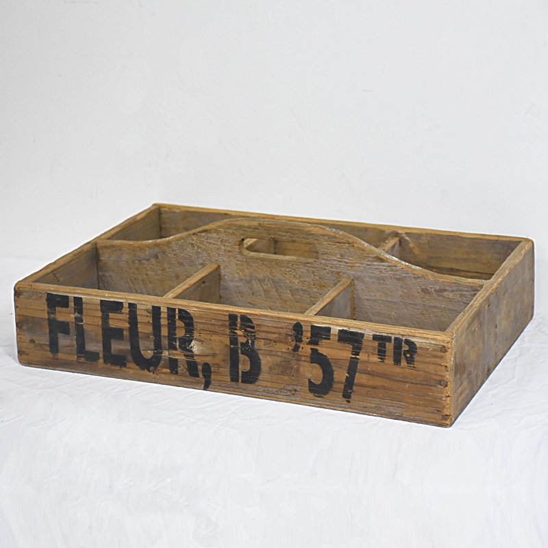 Farmhouse Rustic Vintage Recycled Wooden Divided Tray with Center