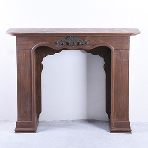 Antique French Style Handmade Wood Fireplace Mantel
