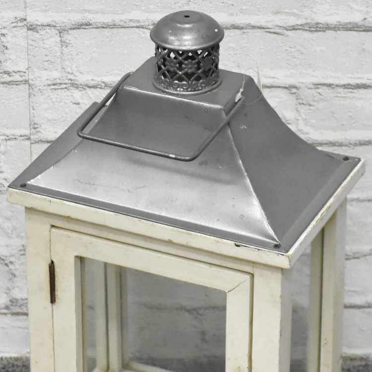 Rustic White Wooden Hurricane Candle Lantern for Wedding Or Wall Hanging, Solid Wood Lantern Wedding Table Centerpieces 