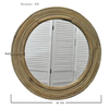 Luckywind Living Room Wall Antique Wood Mirror Frame Mirrors Decor Wall, Mirrors Decor Wall Round 