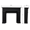 Luckywind Custom Design High Quality Indoor Used Freestanding Gas Black Wood Fireplace 