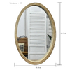 Luckywind Antique Vintage Reclaimed Wood Frame Oval Decorative Wall Mirror for Home Decor 