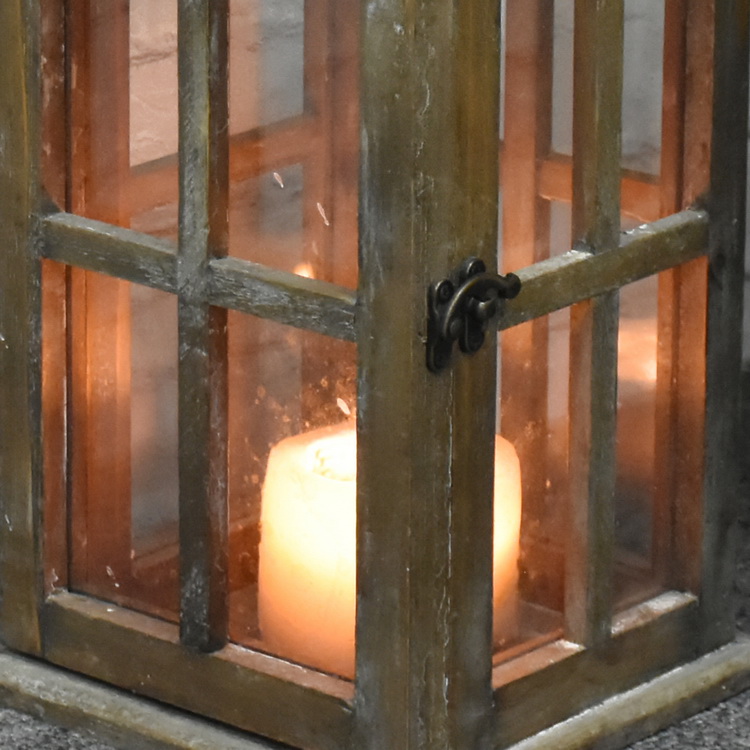 Luckywind Rustic Brown Handmade Antique Gifts & Crafts Candle Lantern, Garden Wooden Lantern & Wholesale Lanterns 